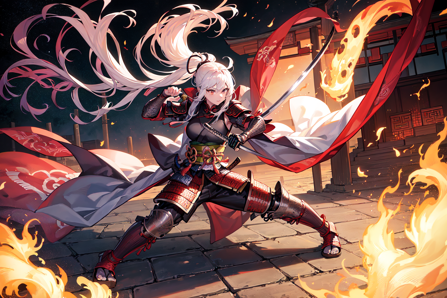 01170-746900251-masterpiece, best quality,((samurai)),1girl,full body,(japanese armor),large cape,armored dress, white hair,  ponytail,ghost mas.png